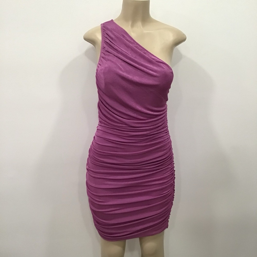 Lioness Dress Pink Bodycon One Shoulder Sexy Party Dress Barbiecore SZ Small NWT
